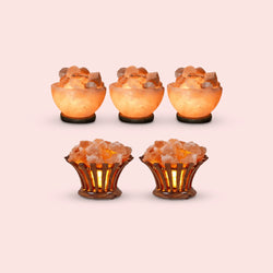 3 Ember - Himalayan Pink Salt Fire Bowl 2 Gizmo - Basket of Himalayan Pink Salt