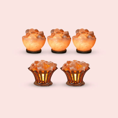 3 Ember - Himalayan Pink Salt Fire Bowl 2 Gizmo - Basket of Himalayan Pink Salt