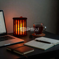 Giza - Himalayan Rock Salt Lamp with Wooden Basket