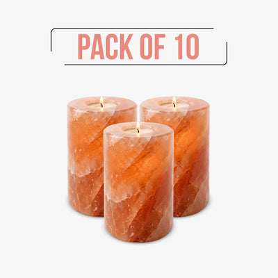 Himalayan Pink Salt Candle 6 inches Pack of 10 for collection