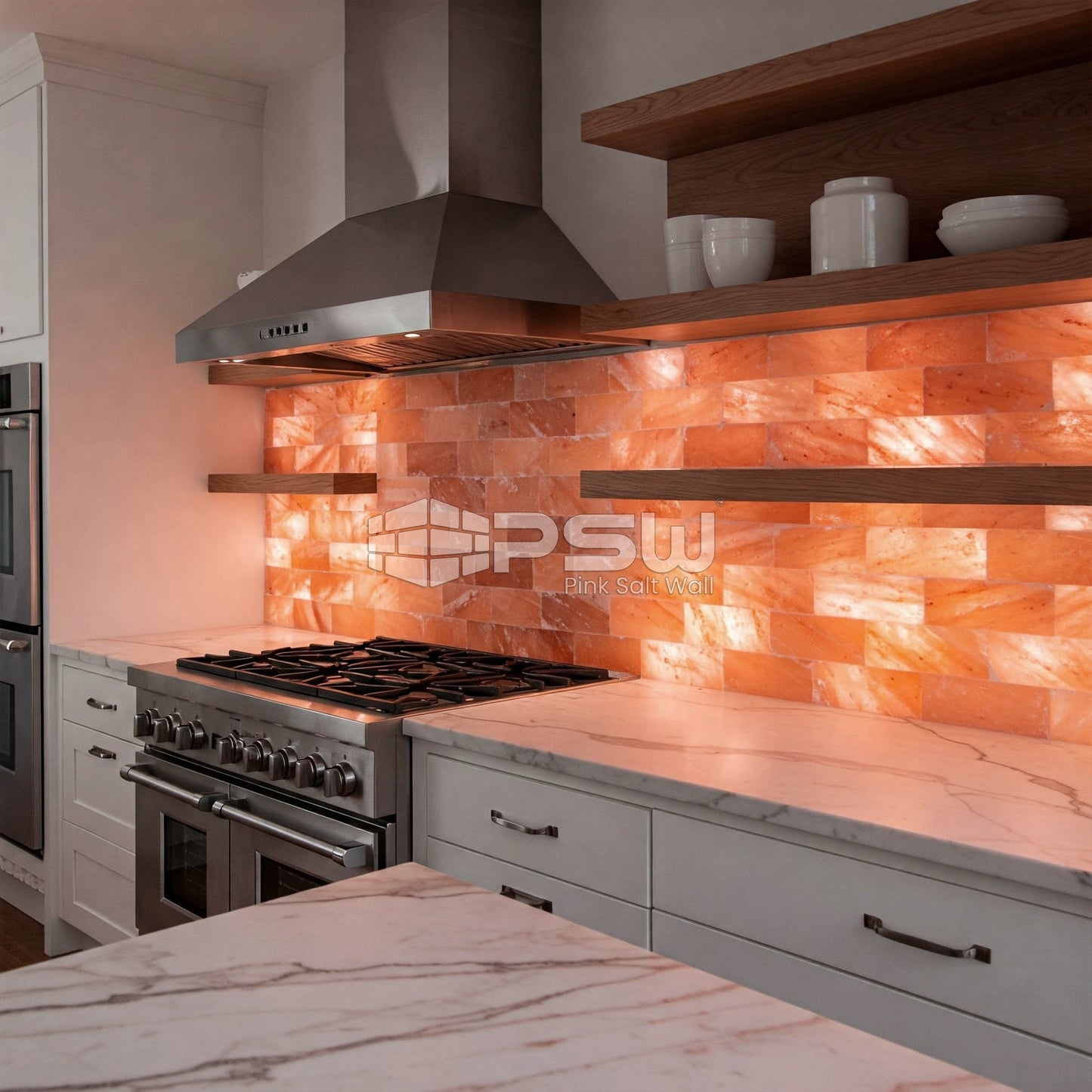 Himalayan pink salt bricks for kitchen décor