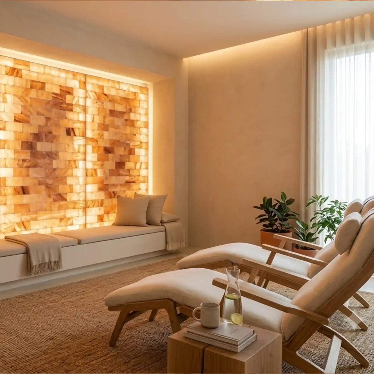 Himalayan salt bricks for sauna