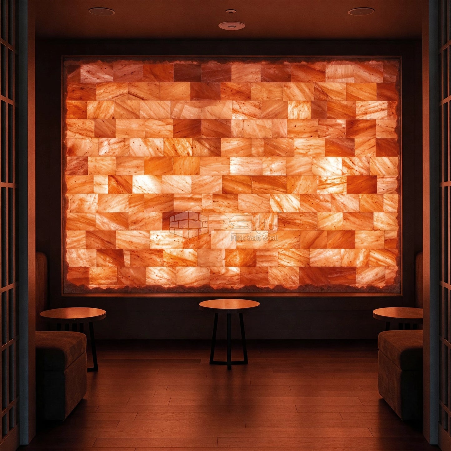 Himalayan pink salt tiles for walls