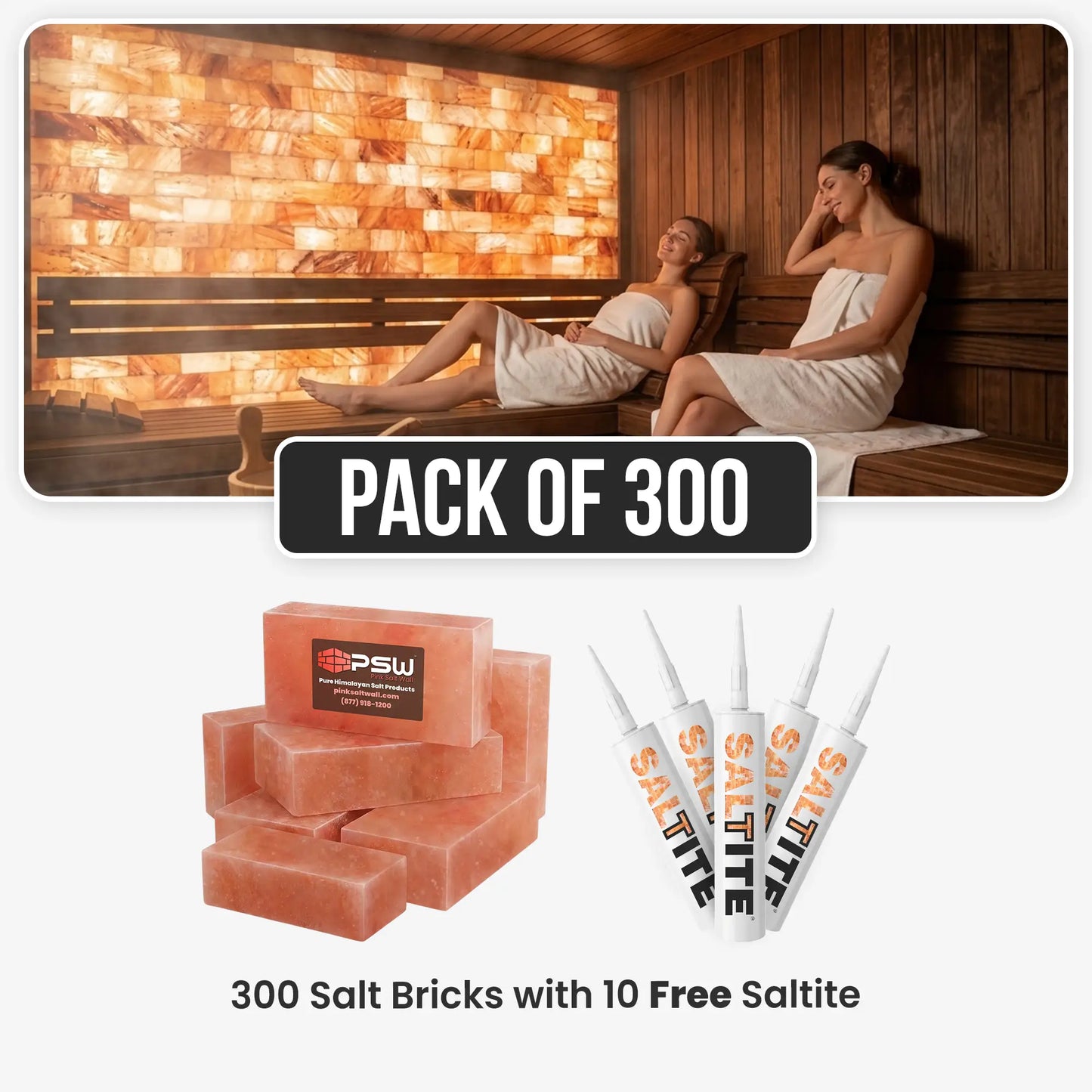 Himalayan salt bricks for sauna (Pack of 300)