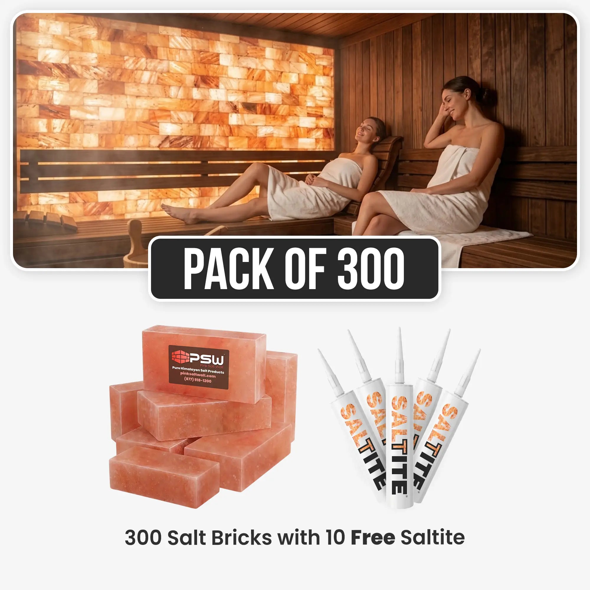 Himalayan salt bricks for sauna (Pack of 300)