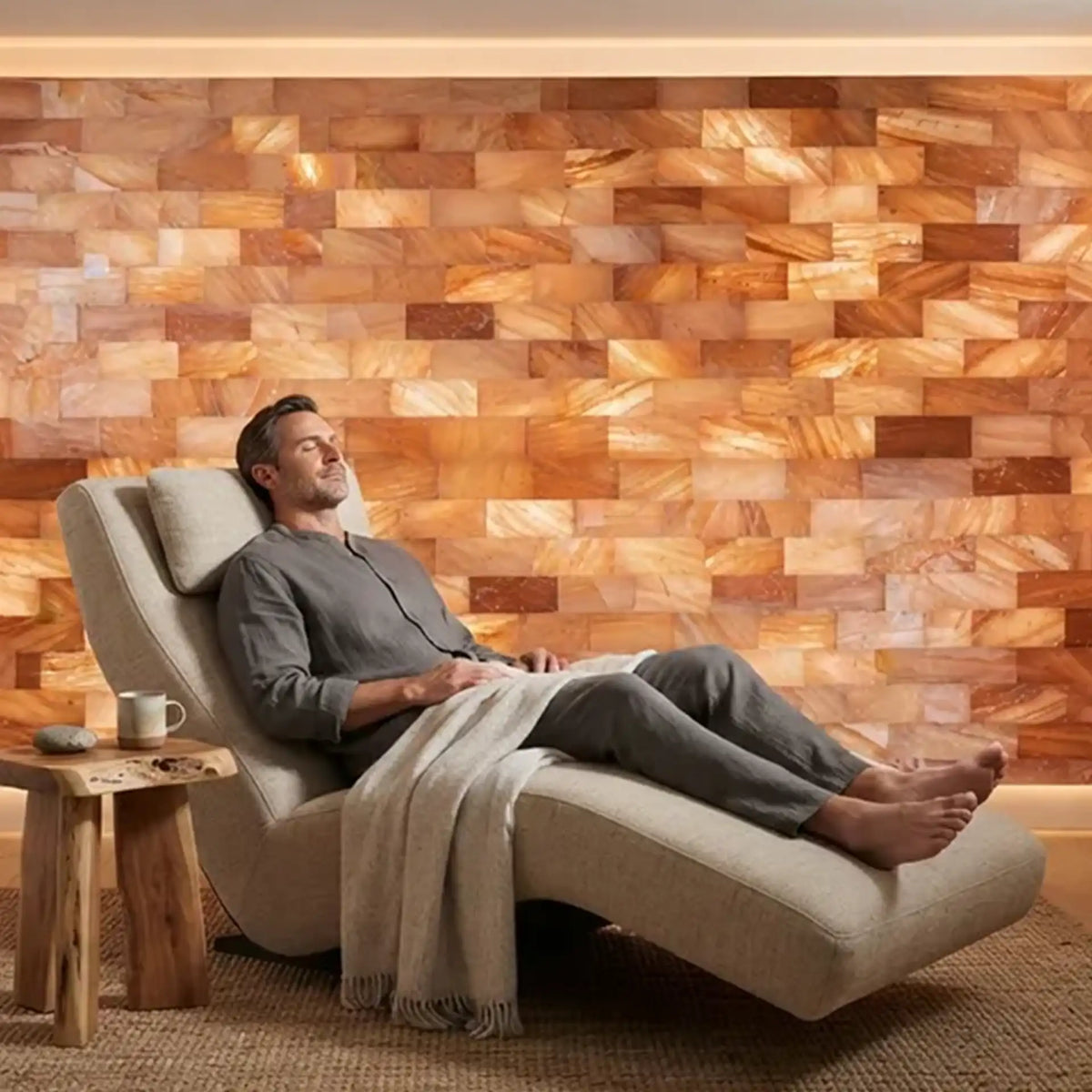 Himalayan salt tiles for home decor and relaxing environment