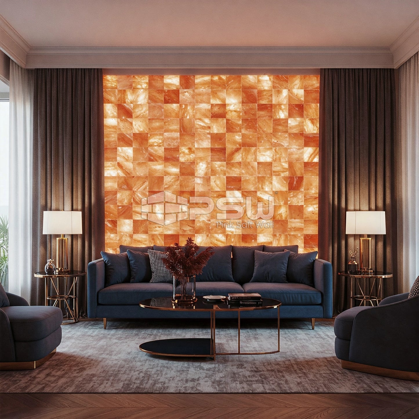 Himalayan salt tiles for living room 