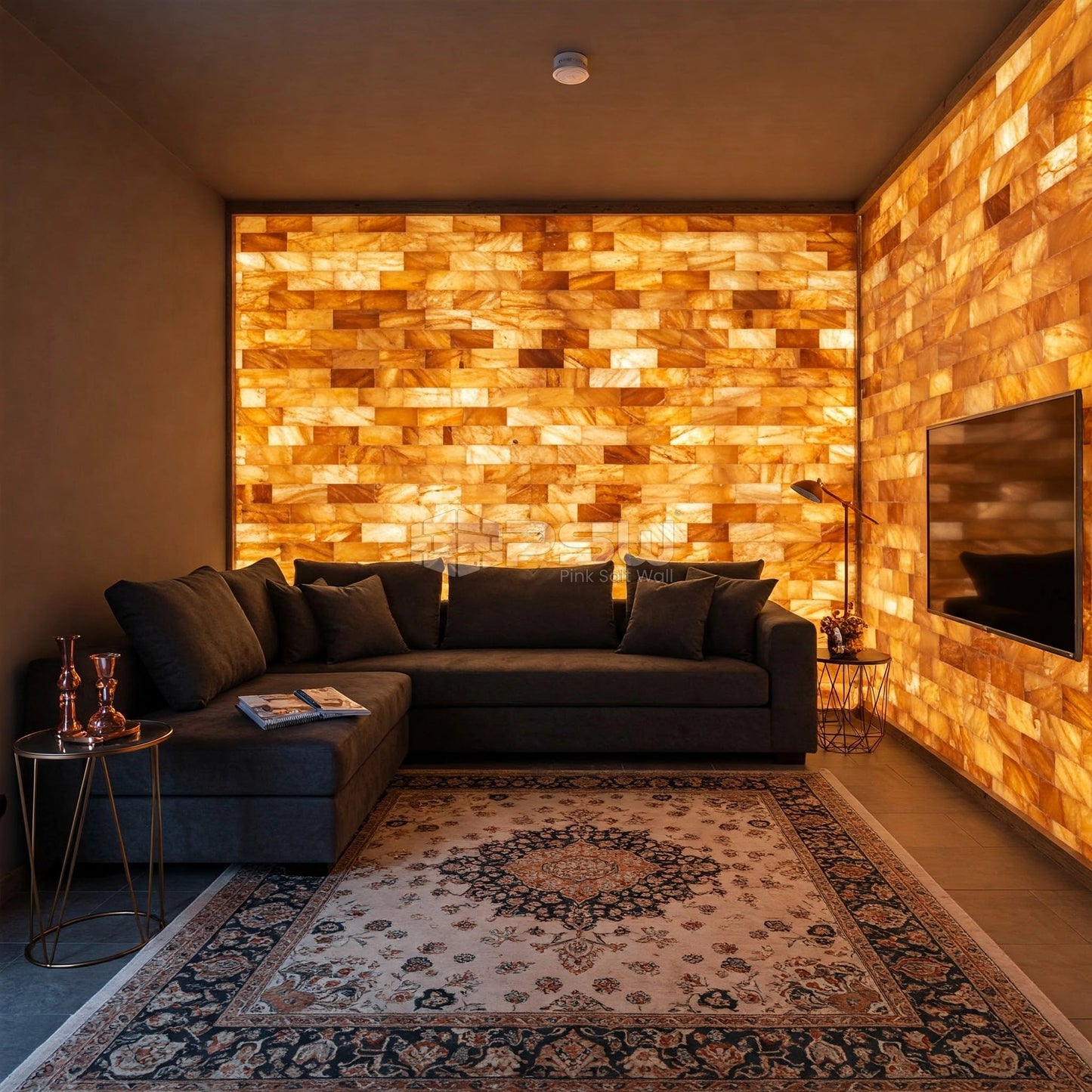 Himalayan salt tiles for living rooms