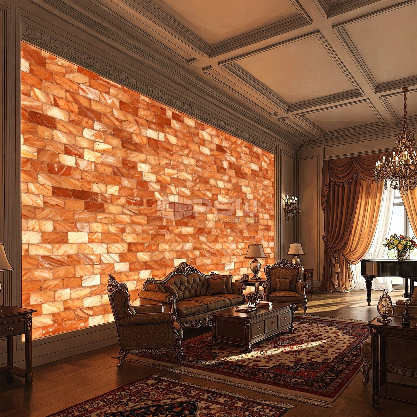 Himalayan salt tiles for luxury homes