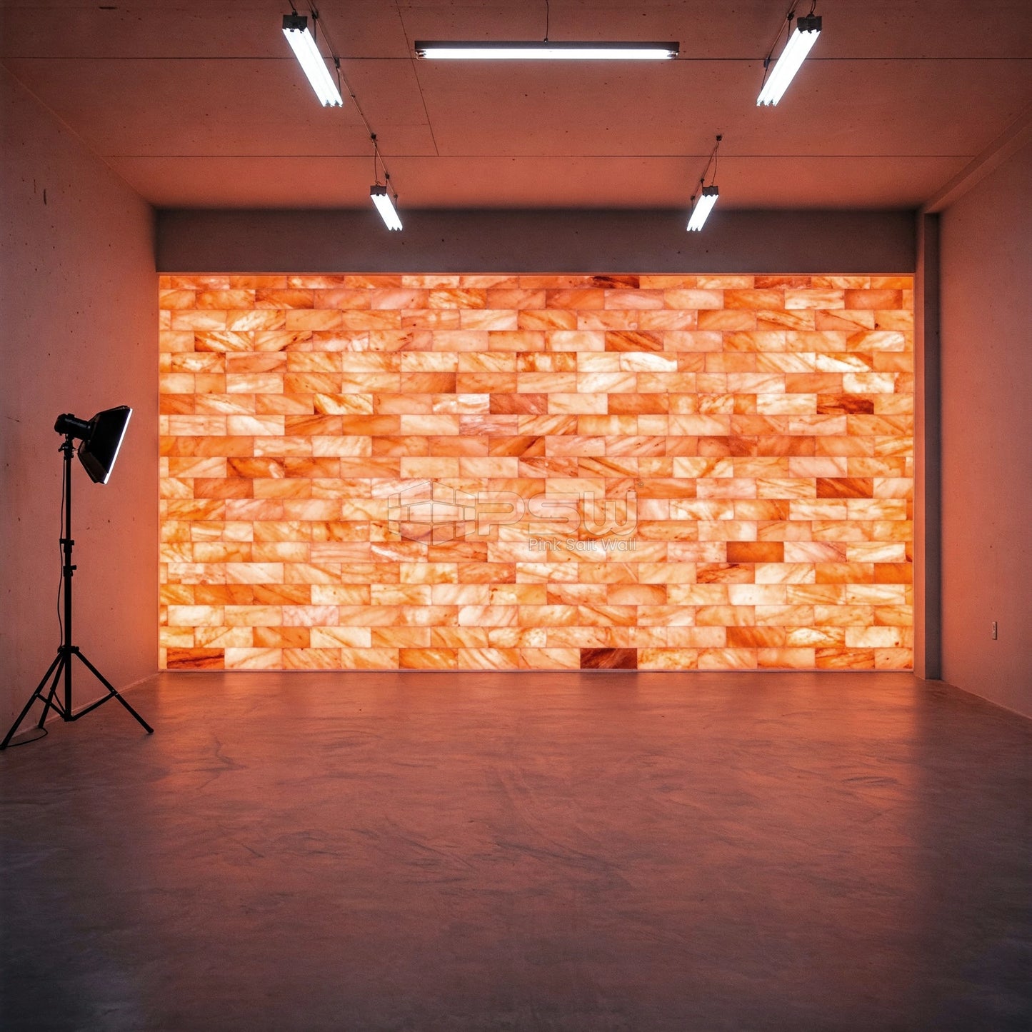 Himalayan salt tiles for yoga studio