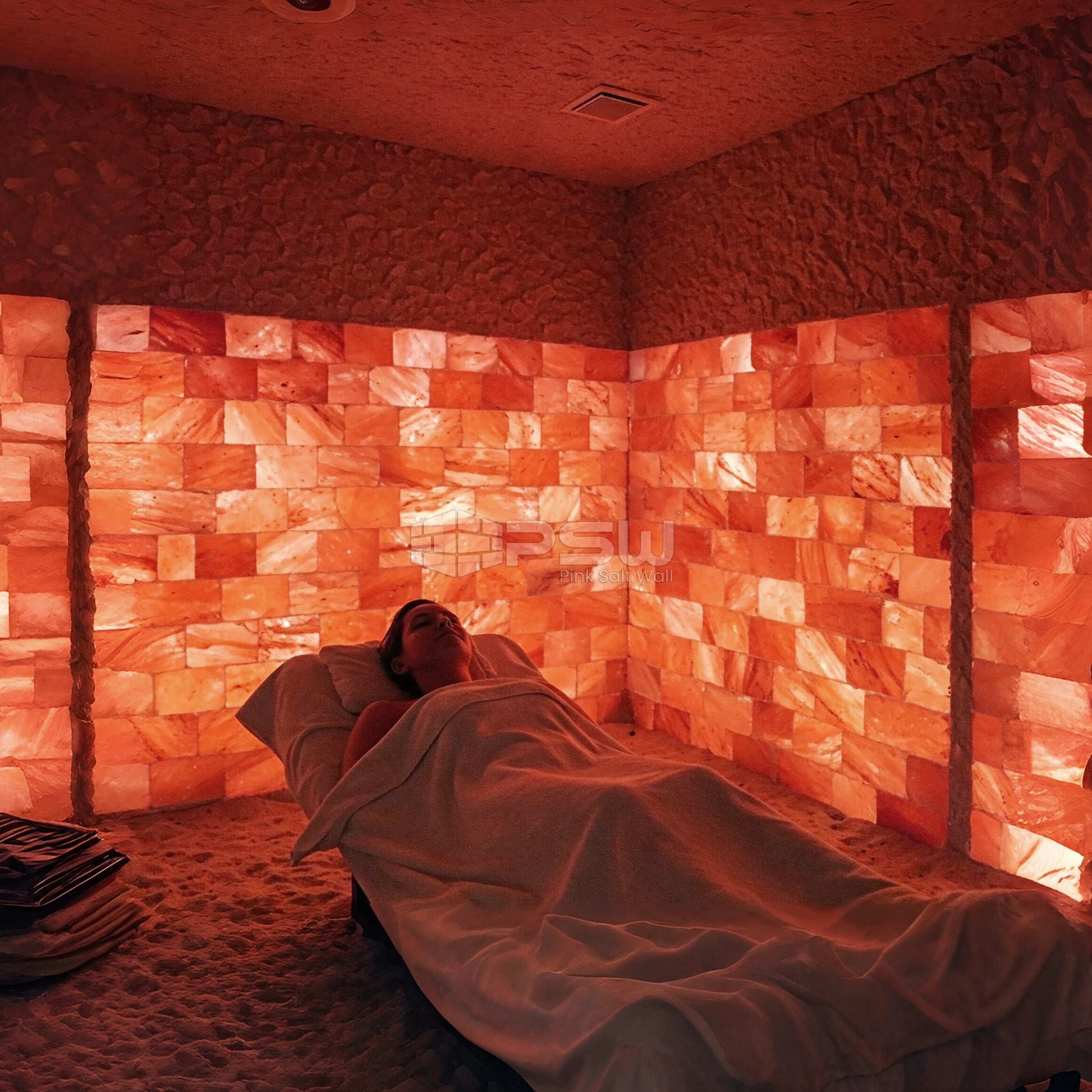Himalayan salt tiles for sauna
