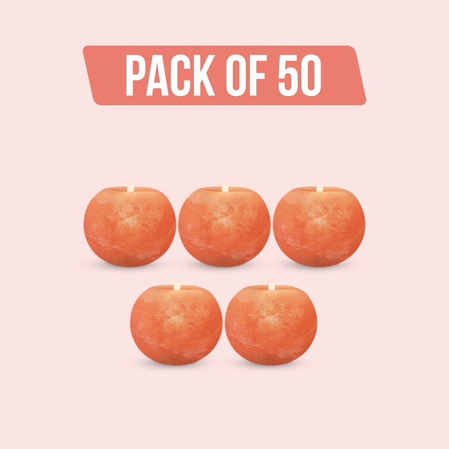 Monroe – Bowl Shaped Himalayan Pink Salt Candle - Pack of 50