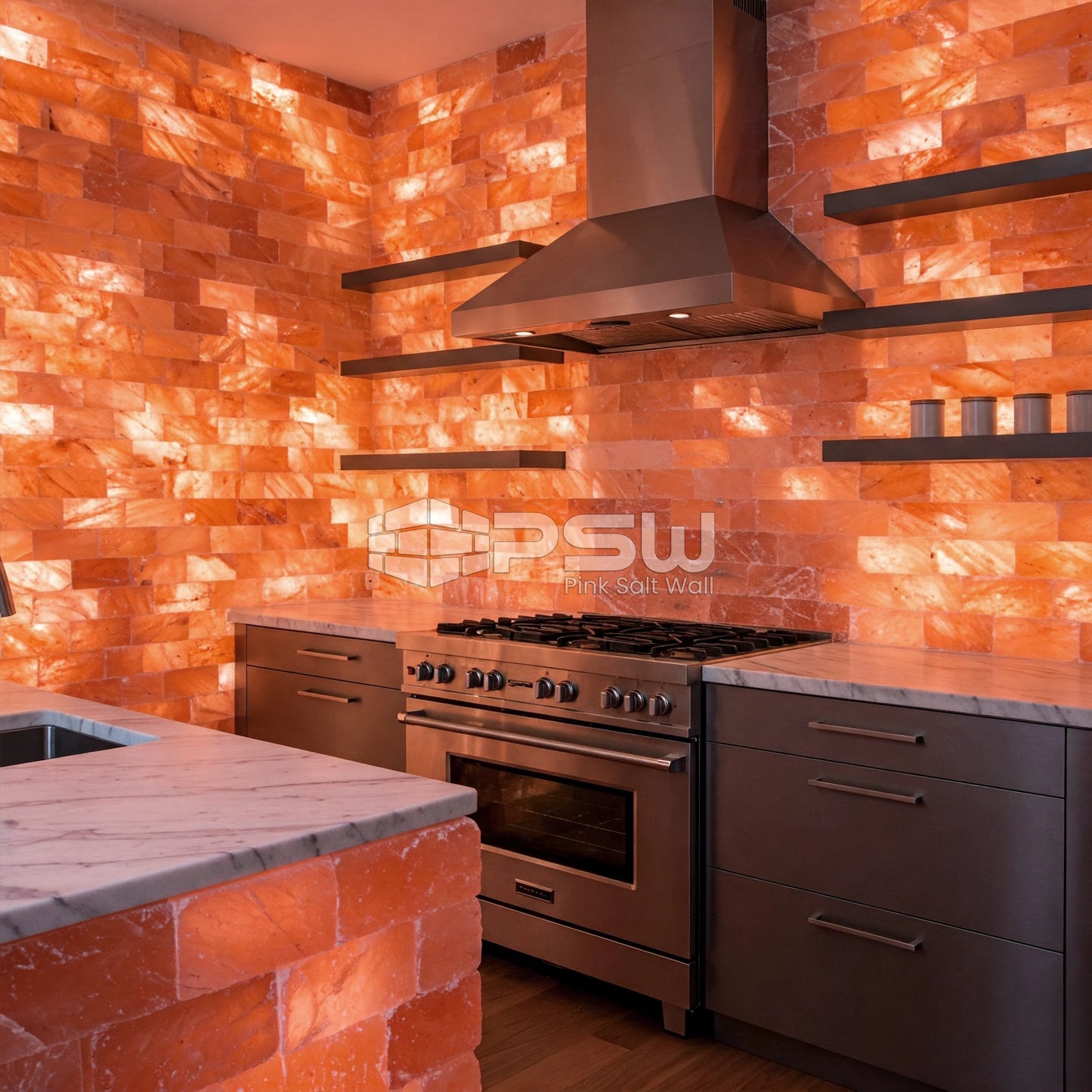 Himalayan pink salt tiles for room