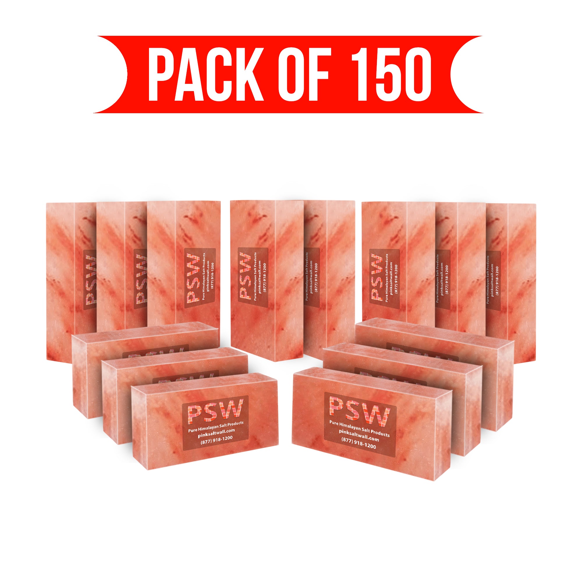 Himalayan Pink Salt Bricks 8" x 4" x 2" - Pack of 150