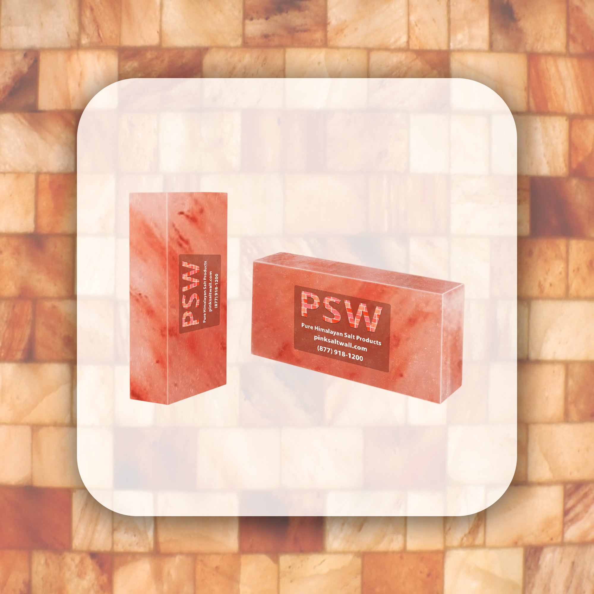 Duo – Himalayan Salt Bricks 8" x 4" x 2" - Pack of 2 - Free Shipping