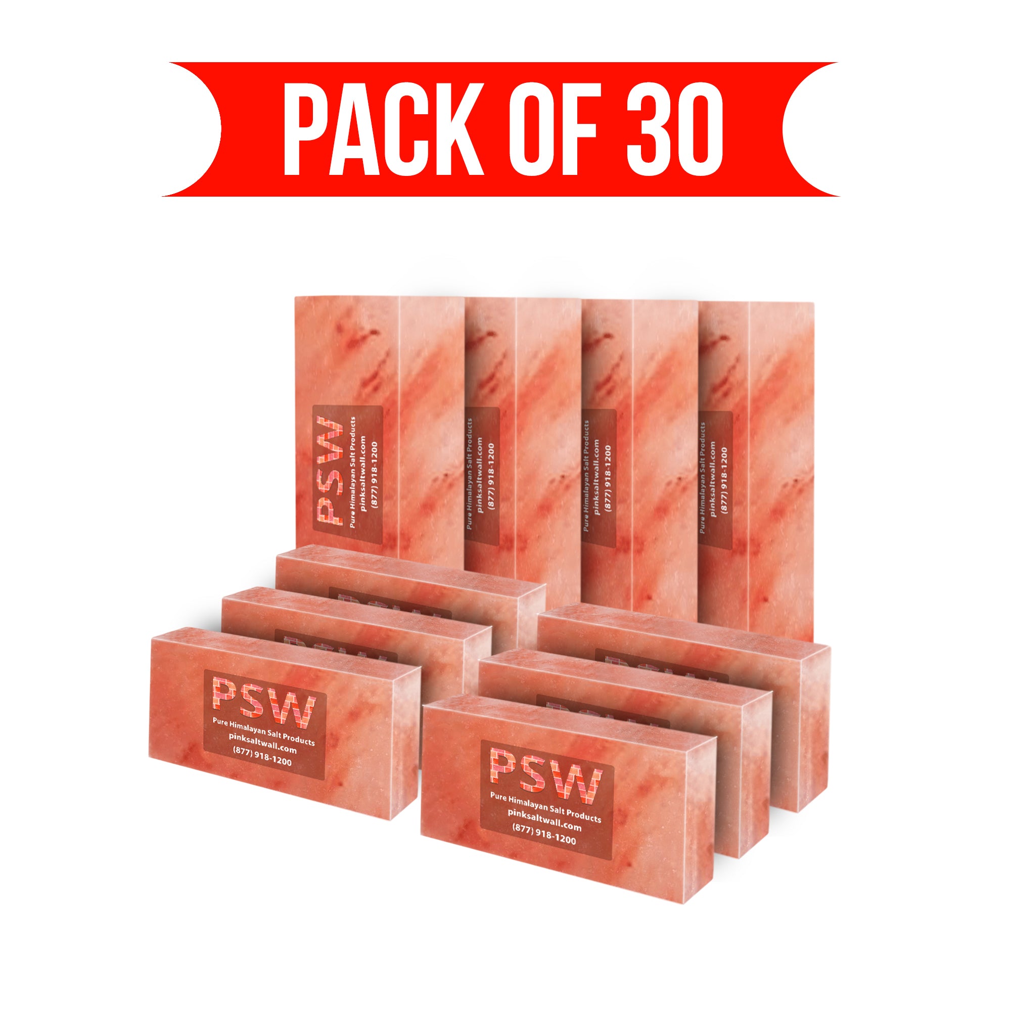 Himalayan Pink  Salt Bricks 8" x 4" x 2" - Pack of 30