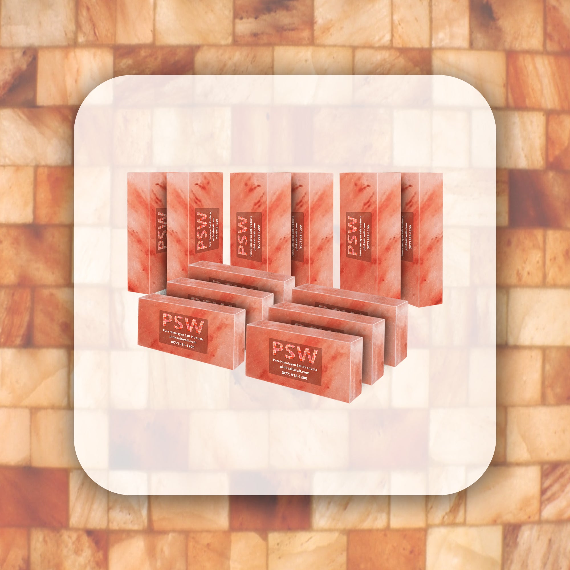 Salt Bricks 8" x 4" x 2" - Pack of 70 with Free Salt Lamp
