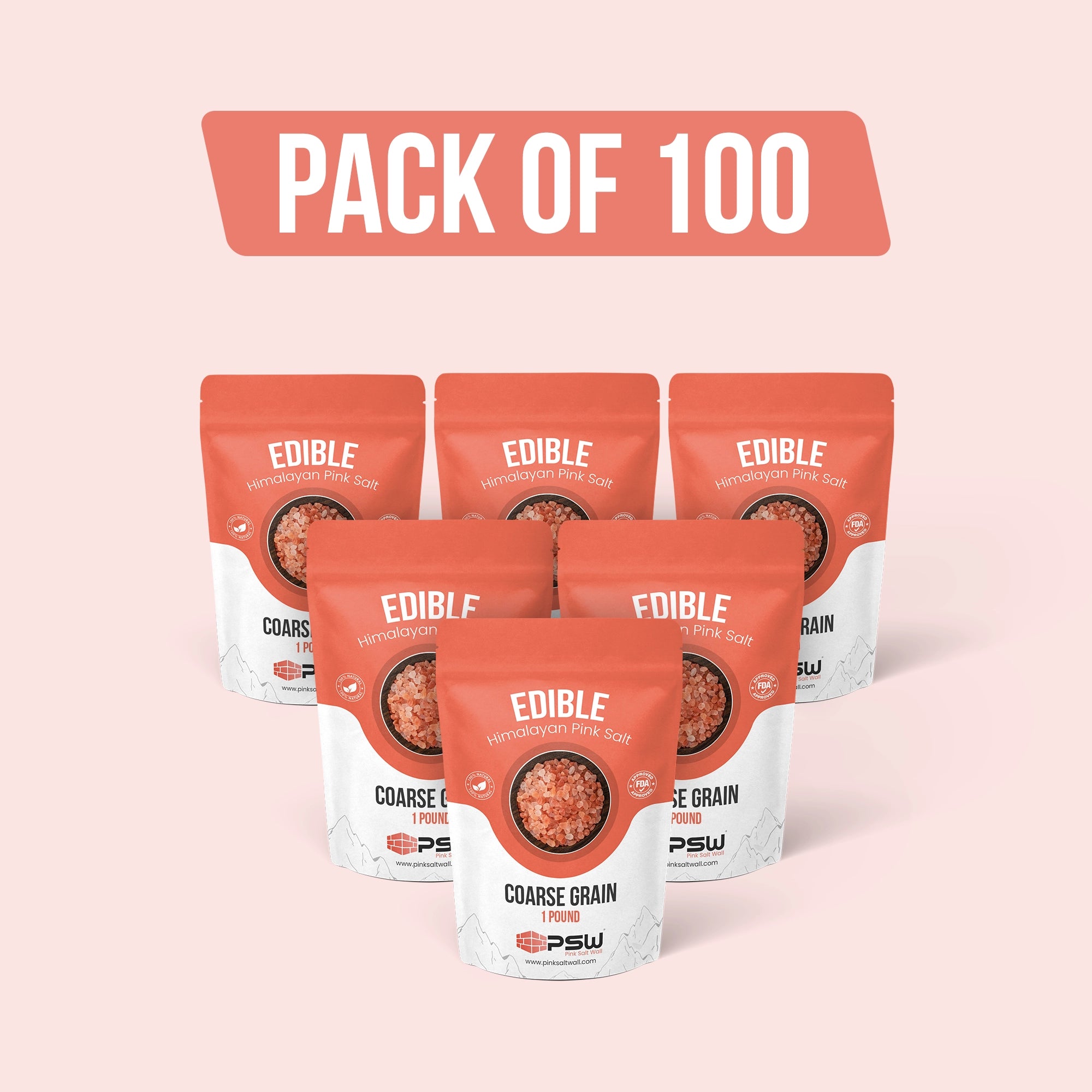 coarse Himalayan pink salt pack of 100