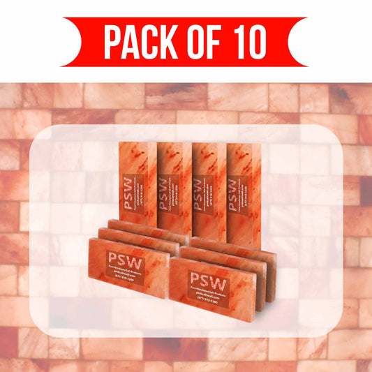 Himalayan Pink Salt Tile (12" x 4" x 1") - Pack of 10