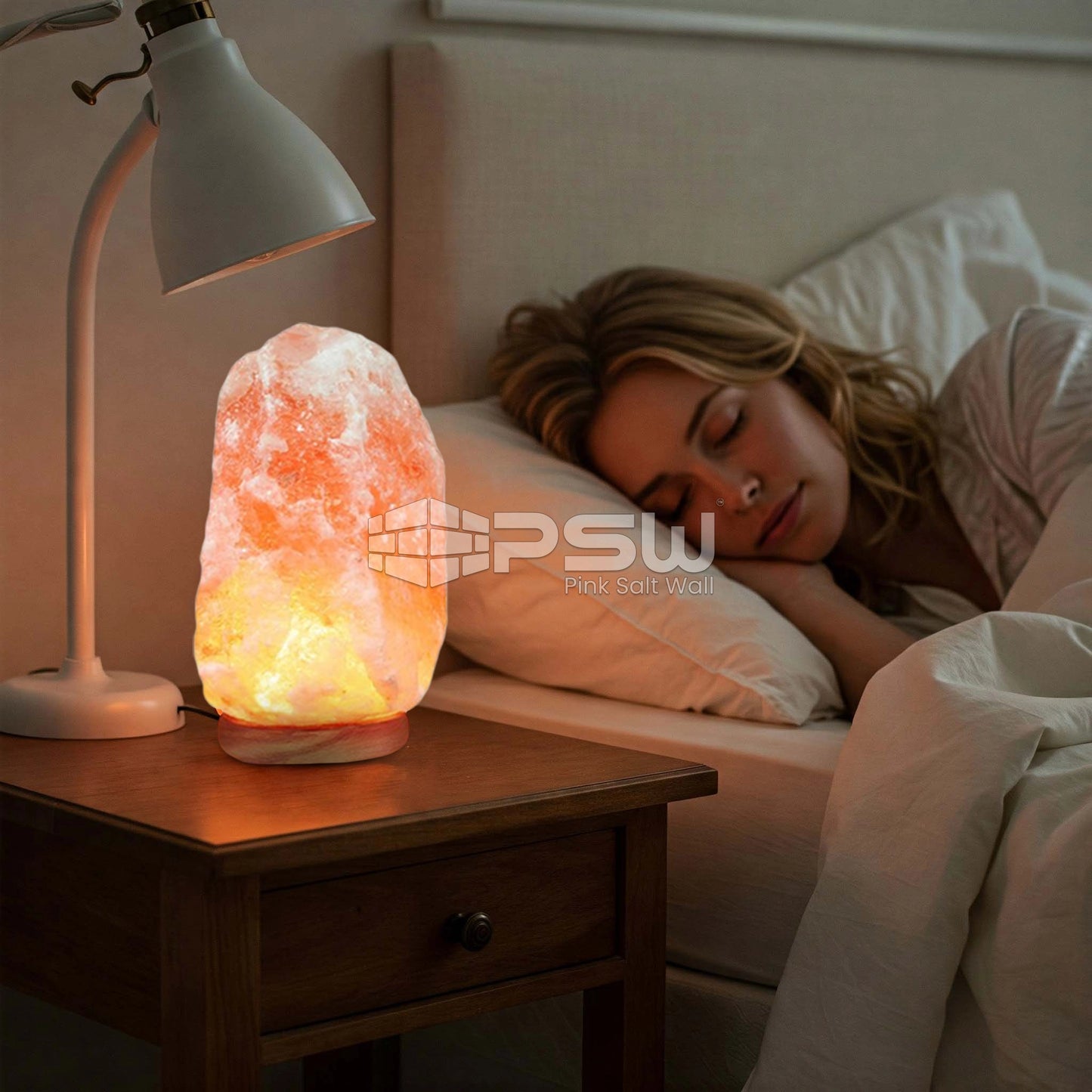 Himalayan Pink Crystal Salt Lamp for Better Sleeping 