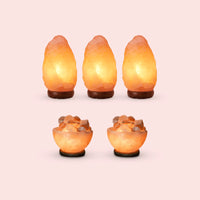 3 Rock Lamp - Pink Himalayan Rock Salt Lamp 2 Ember - Himalayan Pink Salt Fire Bowl