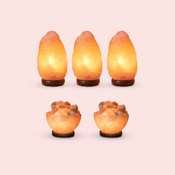 3 Rock Lamp - Pink Himalayan Rock Salt Lamp 2 Ember - Himalayan Pink Salt Fire Bowl