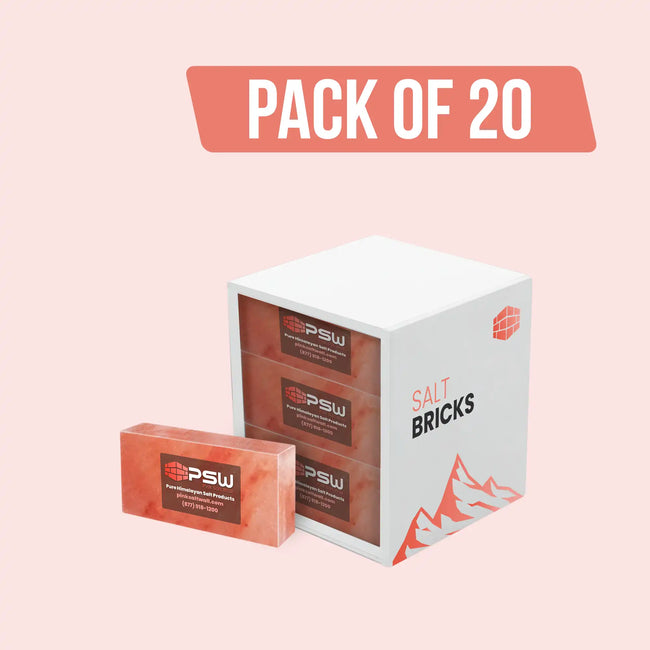 Himalayan Salt Bricks 8" x 4" x 2" - Pack of 20
