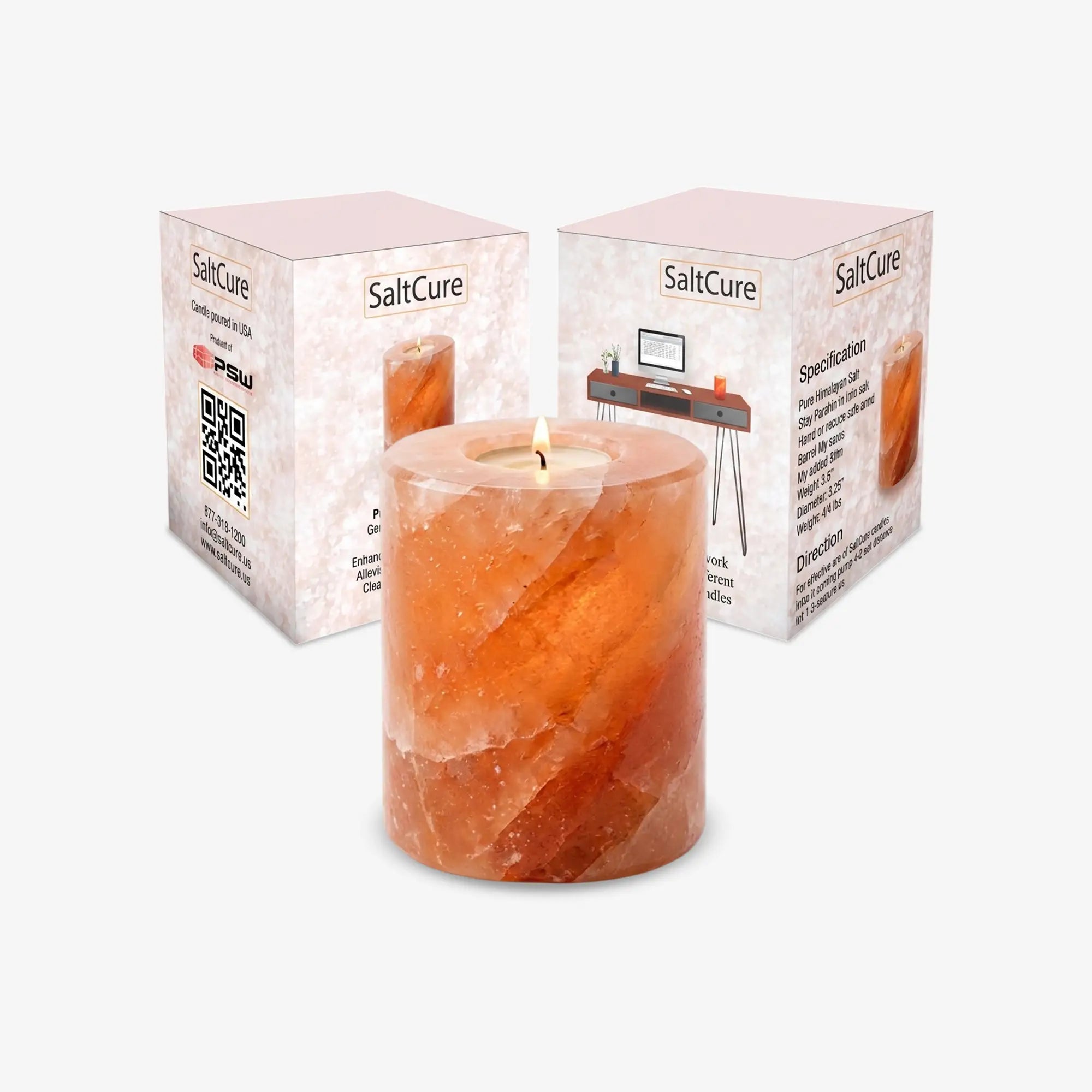 Himalayan salt candle for gift collections