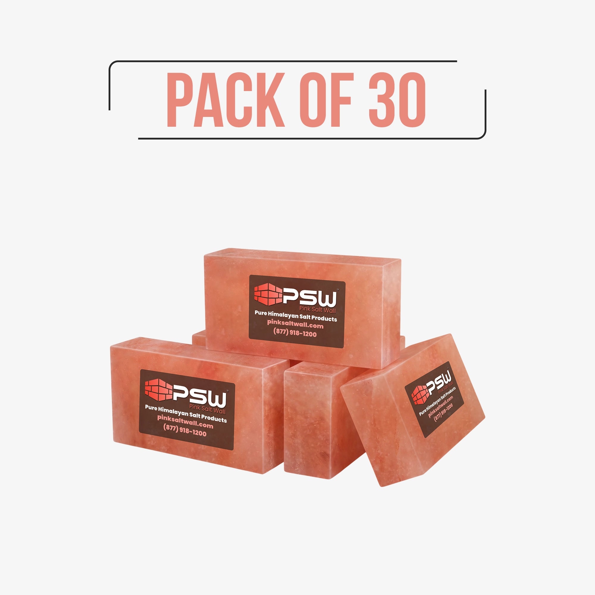 Himalayan Pink  Salt Bricks 8" x 4" x 2" - Pack of 30