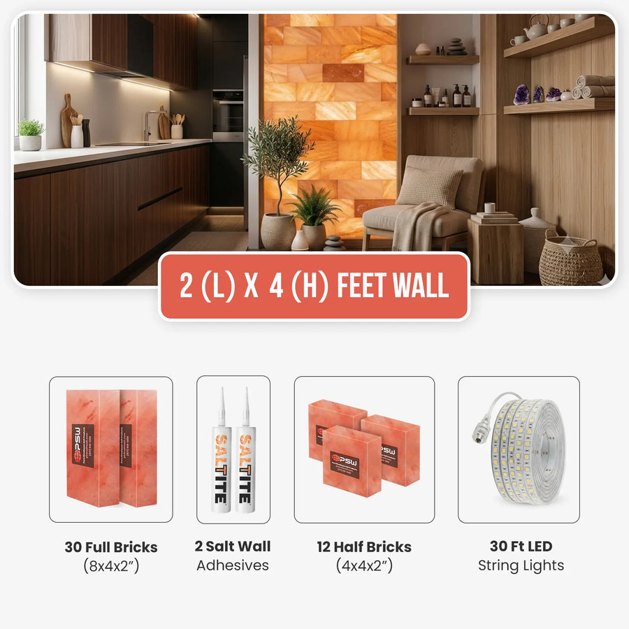 Salt Brick Wall Kit (2x4 Ft)