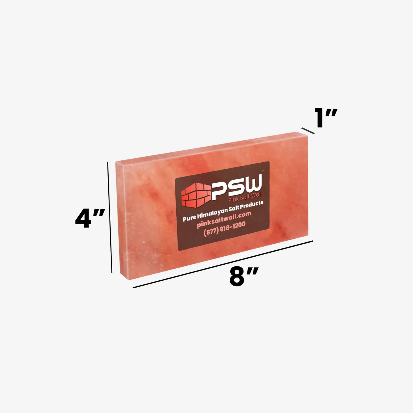 Himalayan Pink Salt Tiles 8" x 4" x 1"- Pack of 50