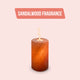 Scented Himalayan Pink Salt Candles 6" Sandal Wood