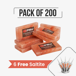Himalayan Pink Salt Tiles 8" x 4" x 1"- Pack of 200 With 6 free Saltite