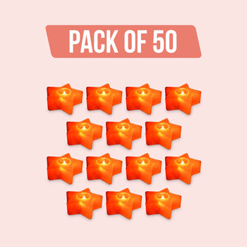 Starco – Star Shaped Himalayan Pink Salt Candle - Pack of 50