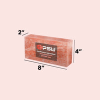 Himalayan Pink Salt Brick 8" x 4" x 2" - One Side Natural - Free Shipping