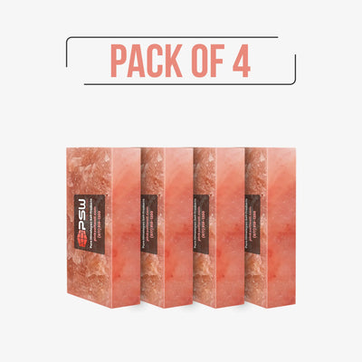 Himalayan Salt Bricks 8" x 4" x 2" One Side Natural Bricks - Pack of 4