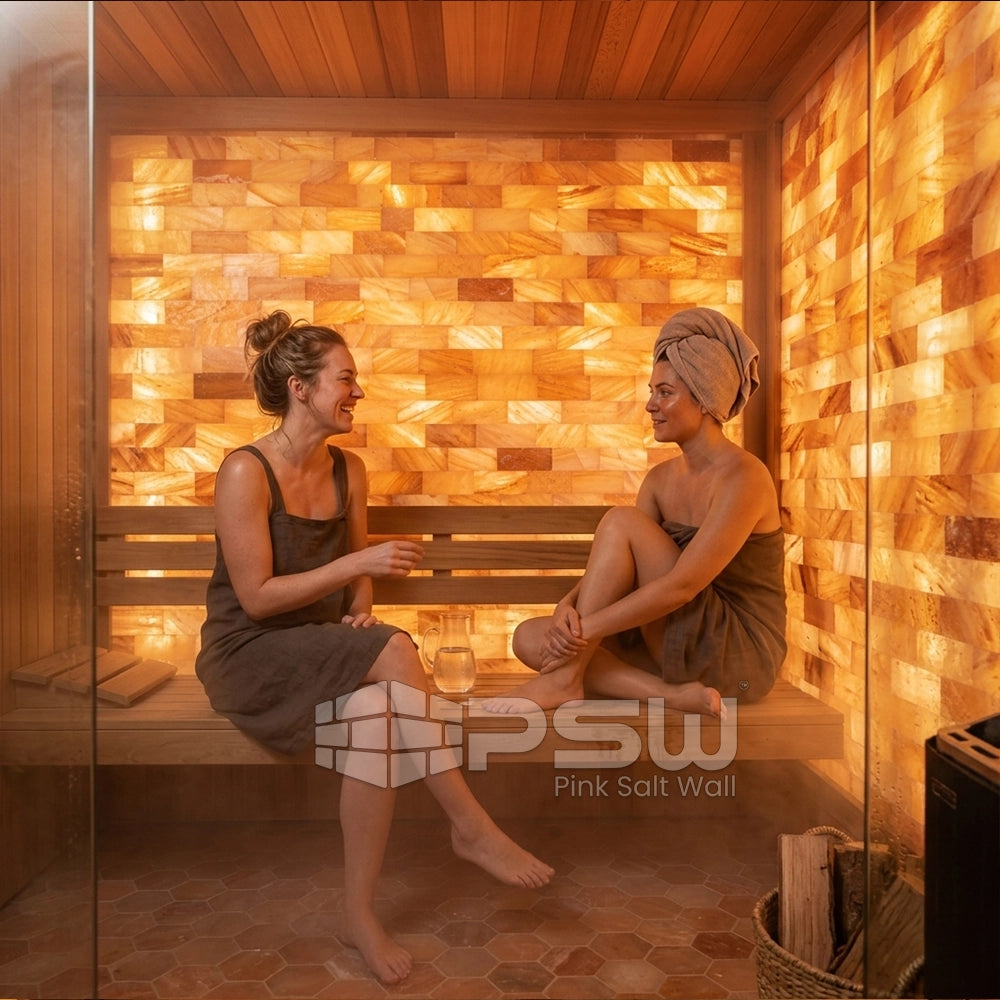 pink salt bricks for sauna