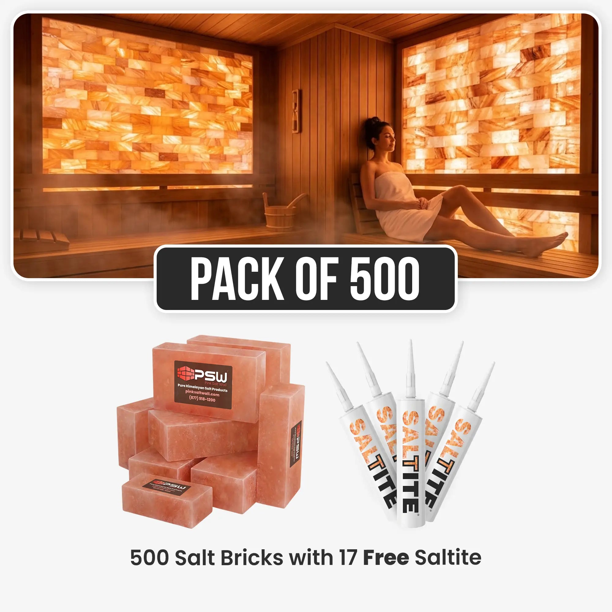 salt bricks for sauna wall installation