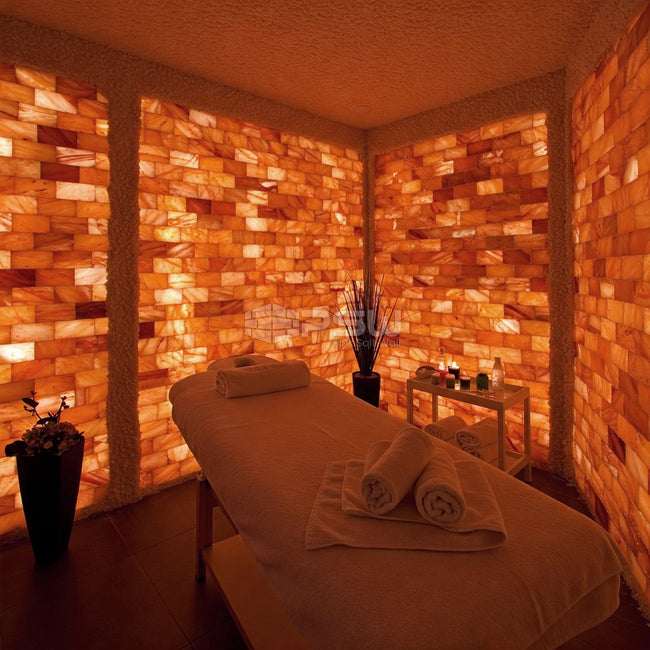 Himalayan Salt Wall Fingo Tile (12" x 8" x 1") - Pack of 10