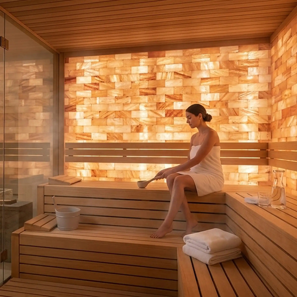 salt tiles for wall sauna