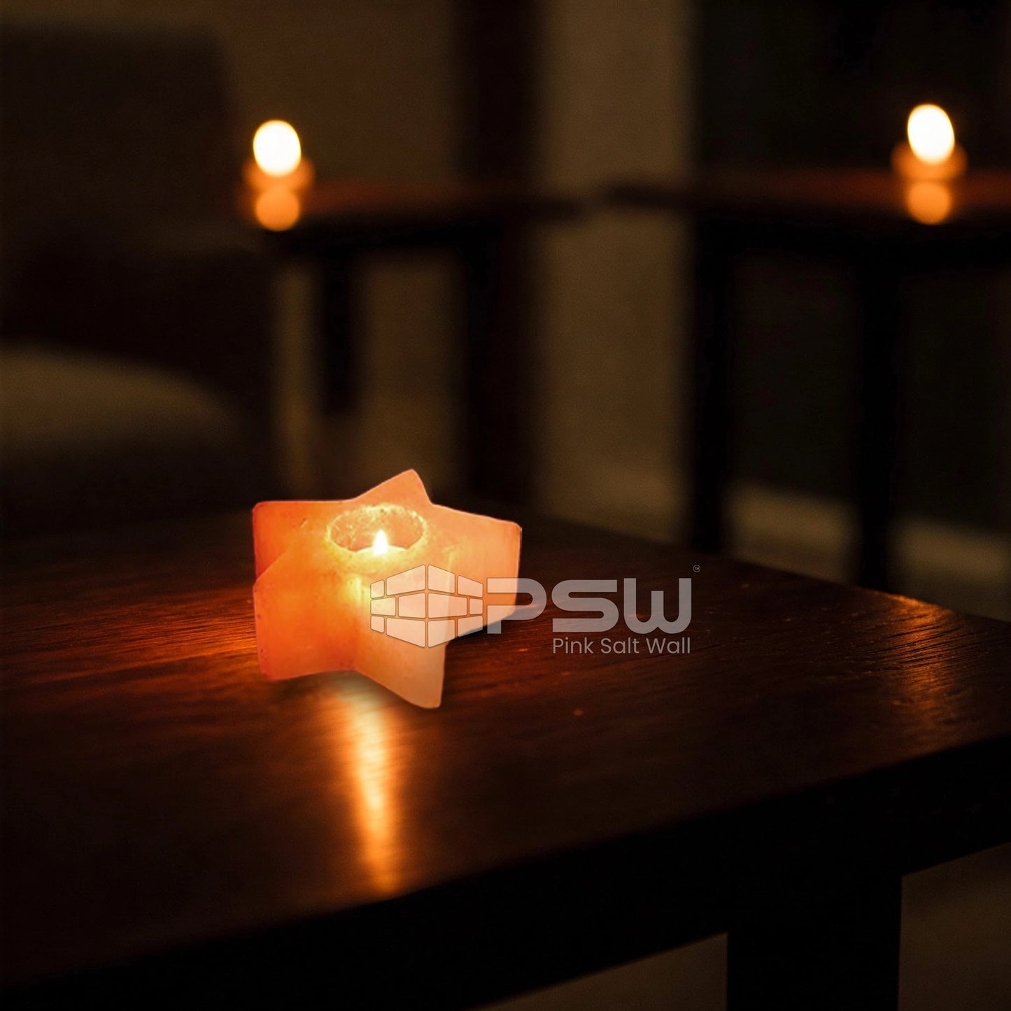 salt candle for cozy environment