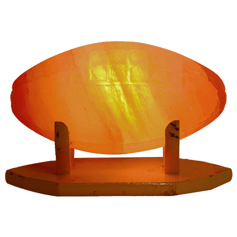Glomus - Football Shape Large Himalayan Salt Lamp - 11"