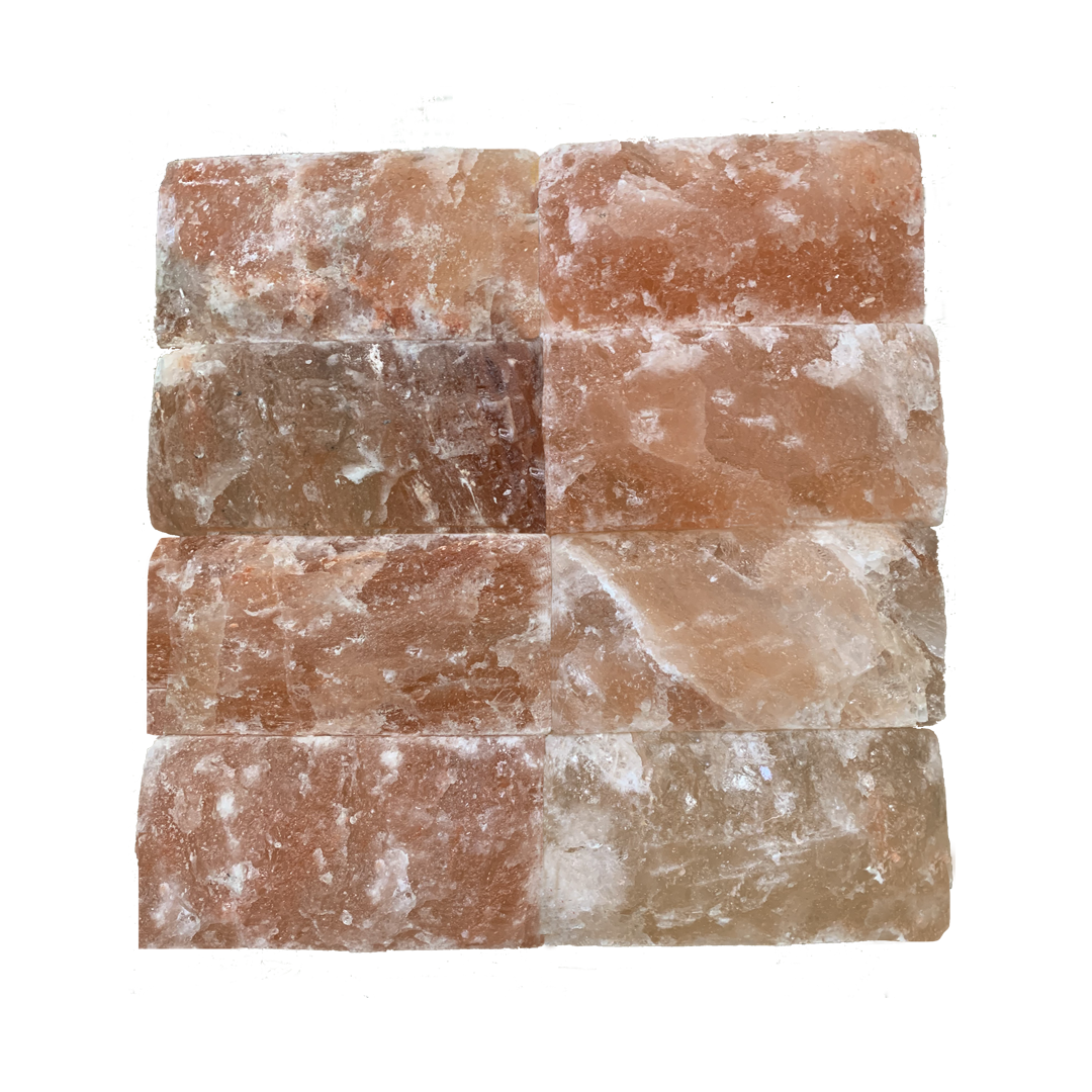 Himalayan Salt Bricks One Side Natural Bricks - Pack of 4