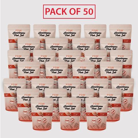 Edible Himalayan Pink Salt - Fine Grain - Pack of 50 -  2 Pounds Each